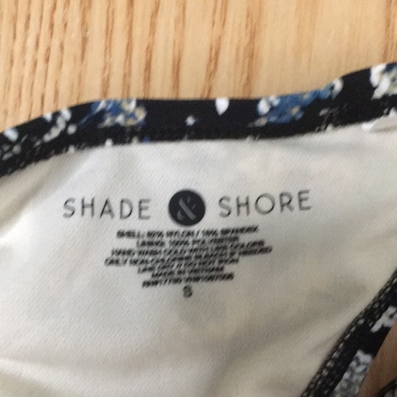 B3 New Shade & Shore Swimsuit Bikini Bottoms Snake Print Ruched Blue Size Small - Picture 4 of 6